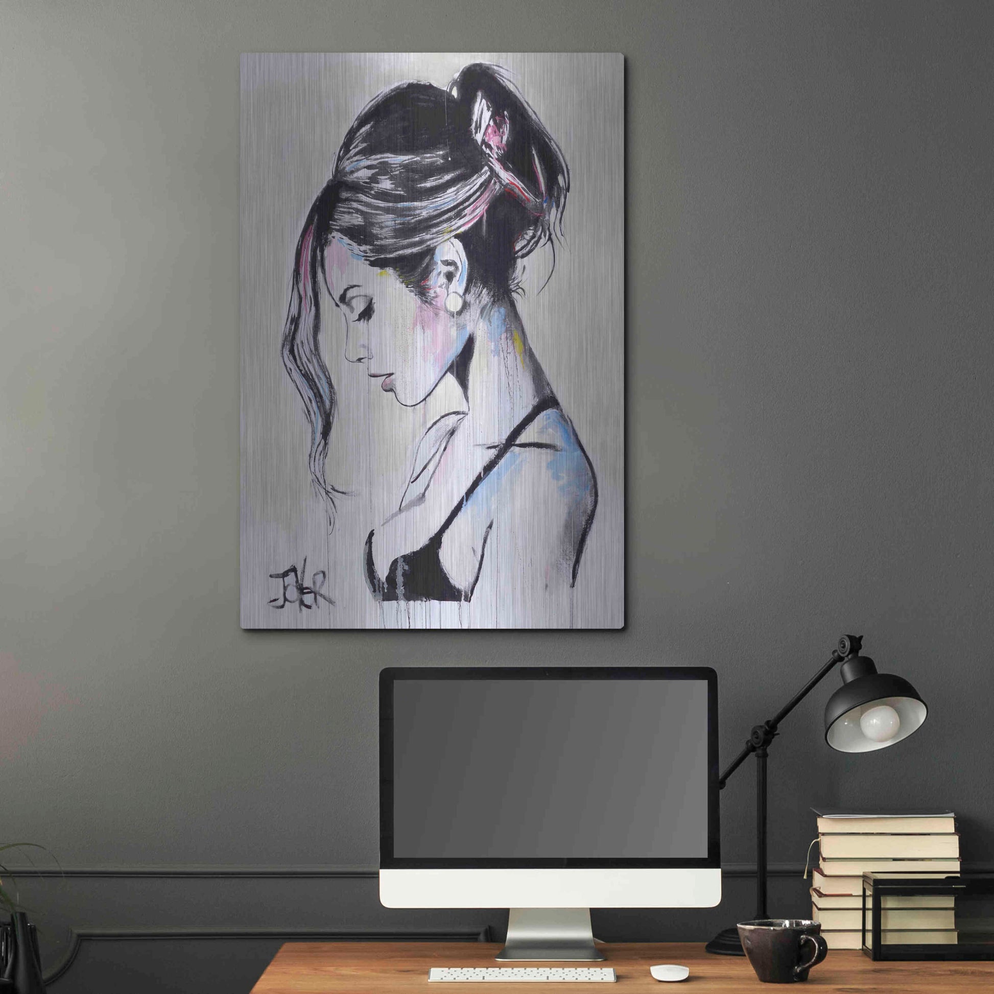 Luxe Metal Art 'Time Being' by Loui Jover, Metal Wall Art,24x36