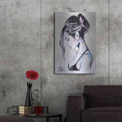 Luxe Metal Art 'Time Being' by Loui Jover, Metal Wall Art,24x36