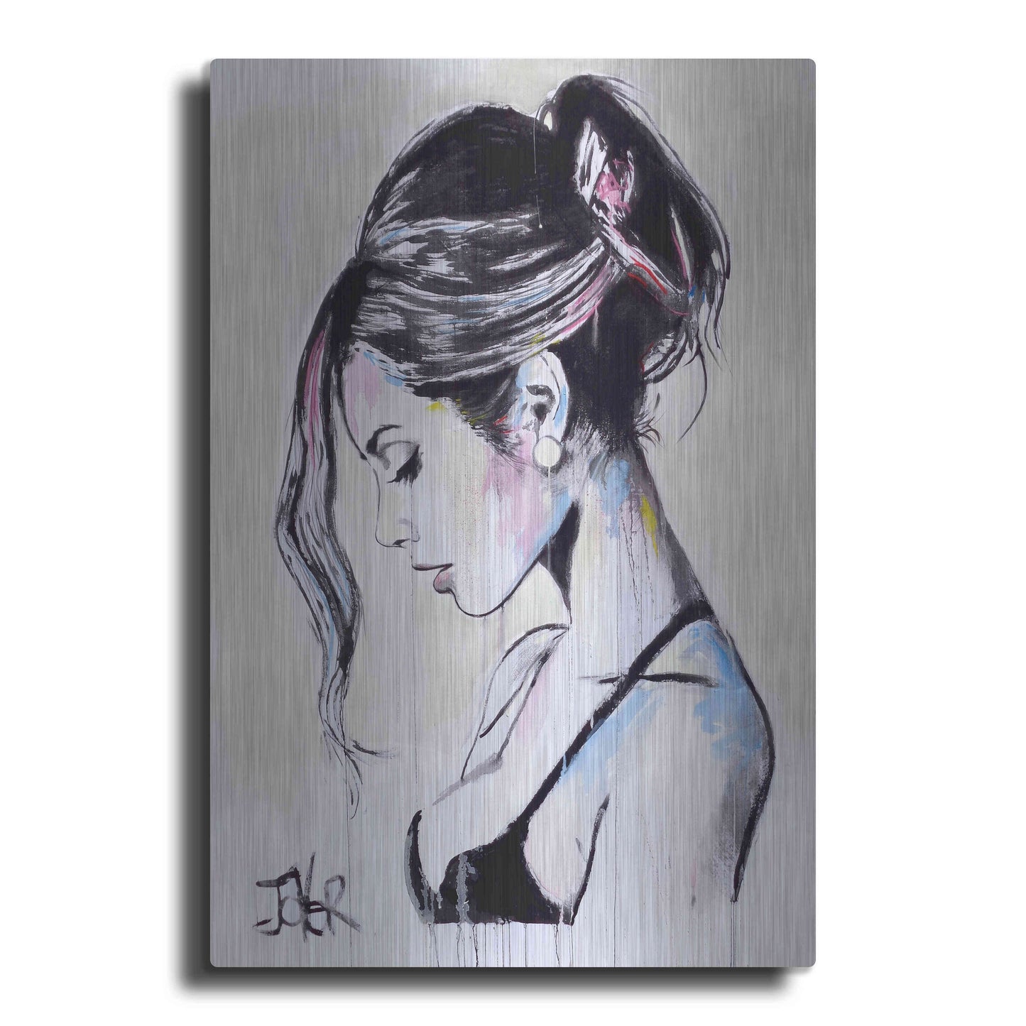 Luxe Metal Art 'Time Being' by Loui Jover, Metal Wall Art