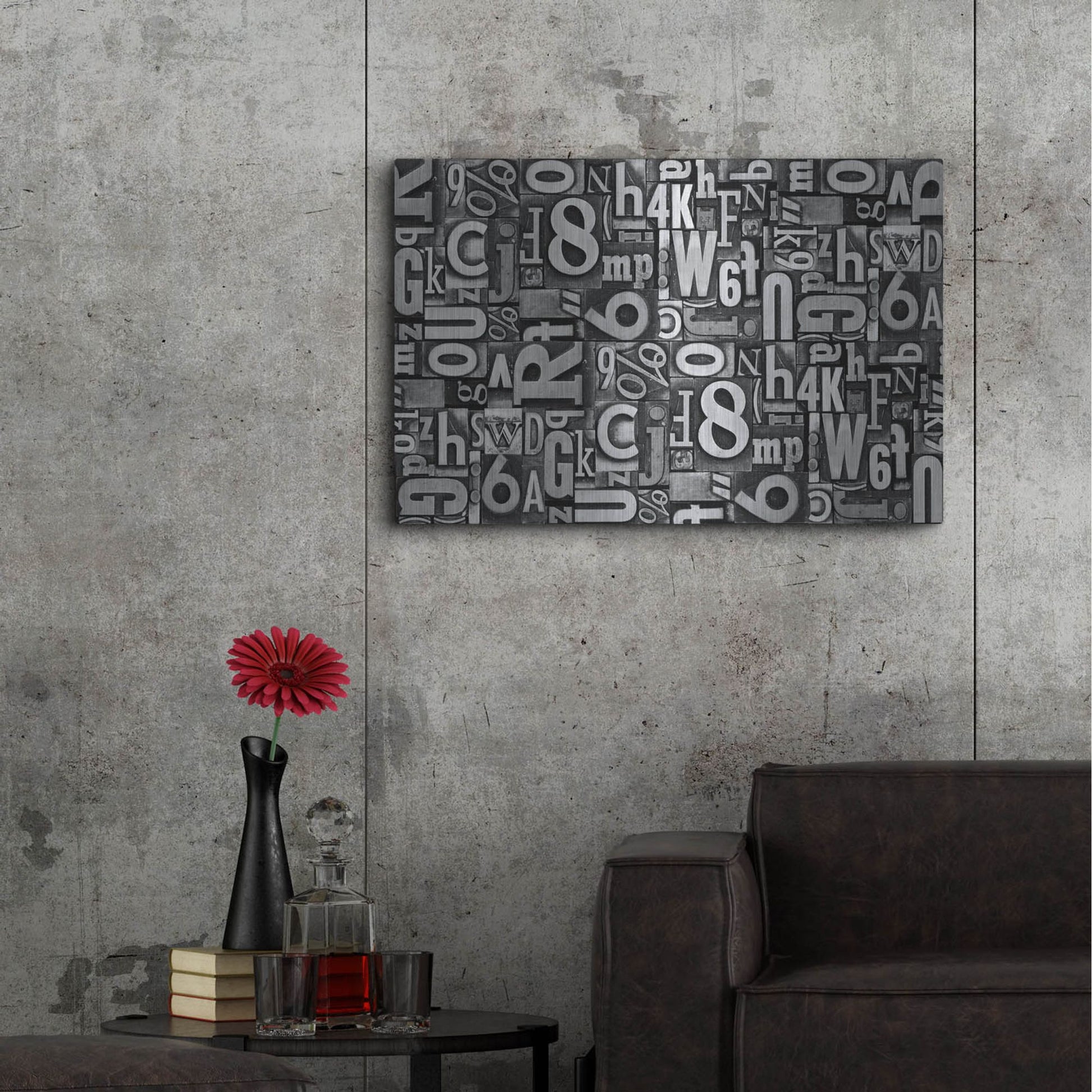 Luxe Metal Art 'Typography Photography repeat 1' by Holli Conger, Metal Wall Art,36x24