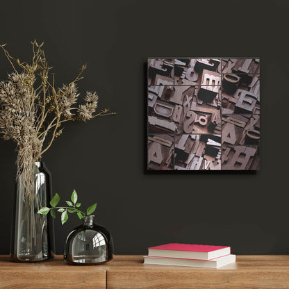 Luxe Metal Art 'Typography Photography repeat 5' by Holli Conger, Metal Wall Art,12x12