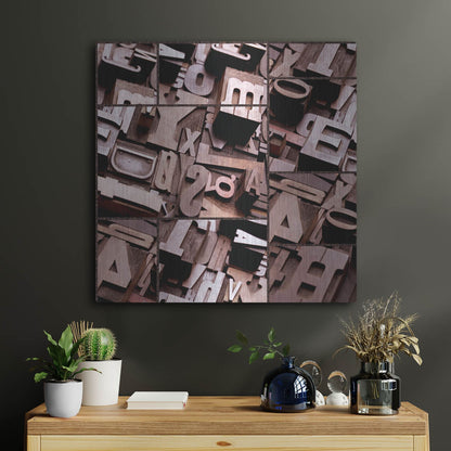 Luxe Metal Art 'Typography Photography repeat 5' by Holli Conger, Metal Wall Art,24x24