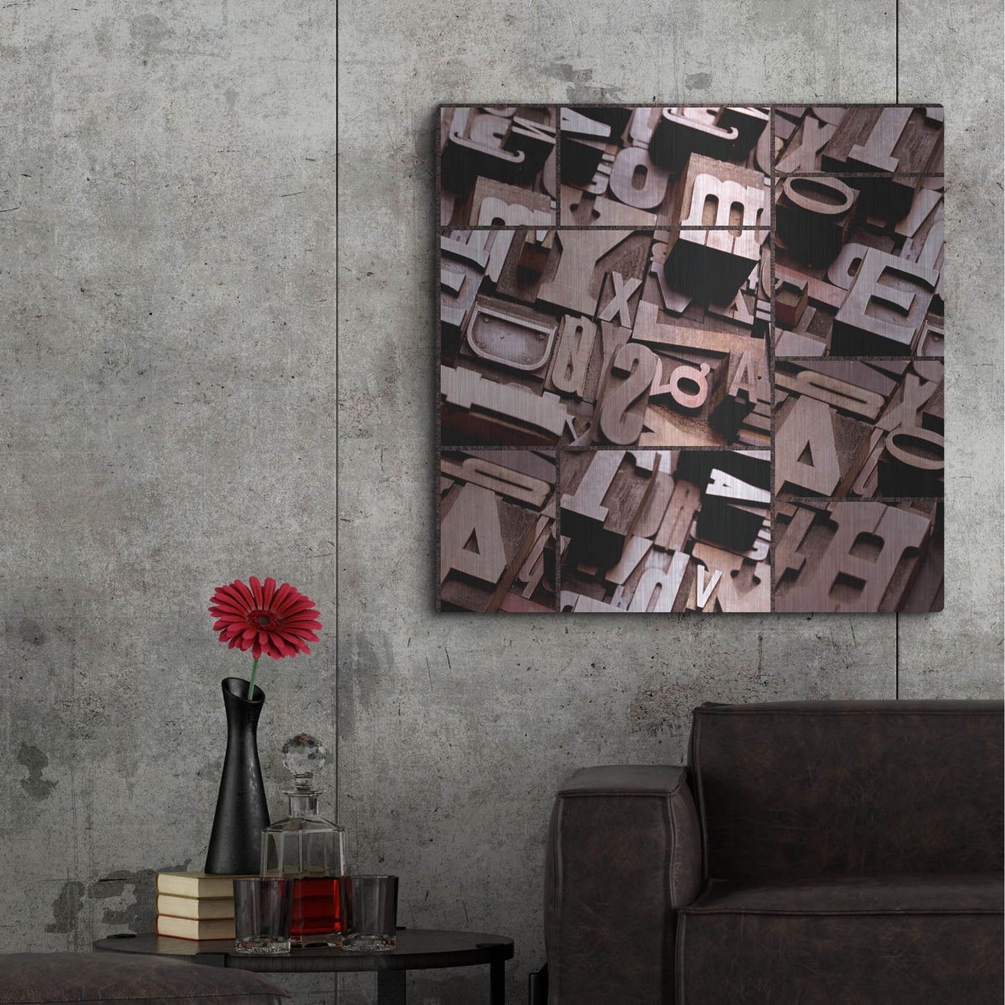 Luxe Metal Art 'Typography Photography repeat 5' by Holli Conger, Metal Wall Art,36x36