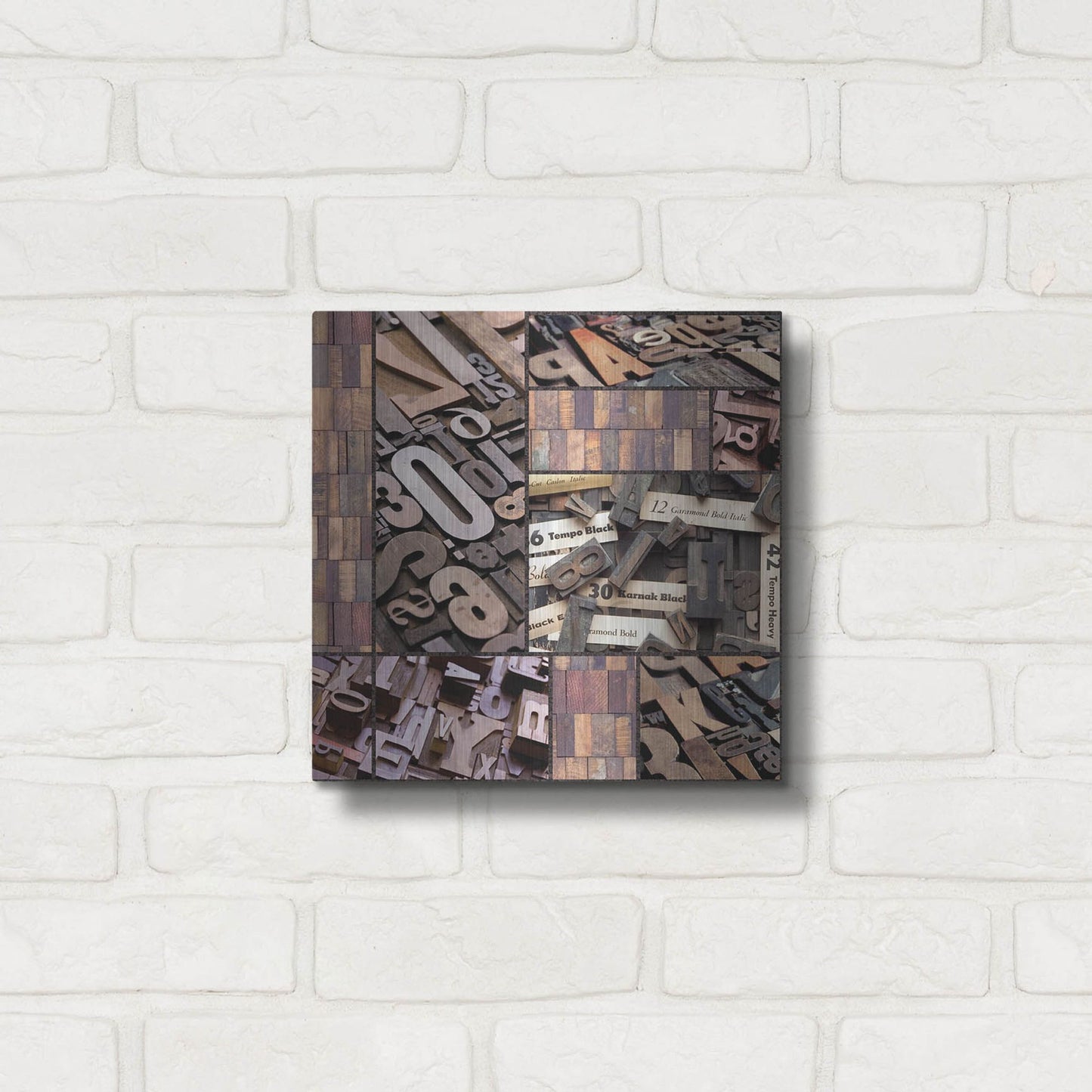Luxe Metal Art 'Typography Photography repeat 7' by Holli Conger, Metal Wall Art,12x12