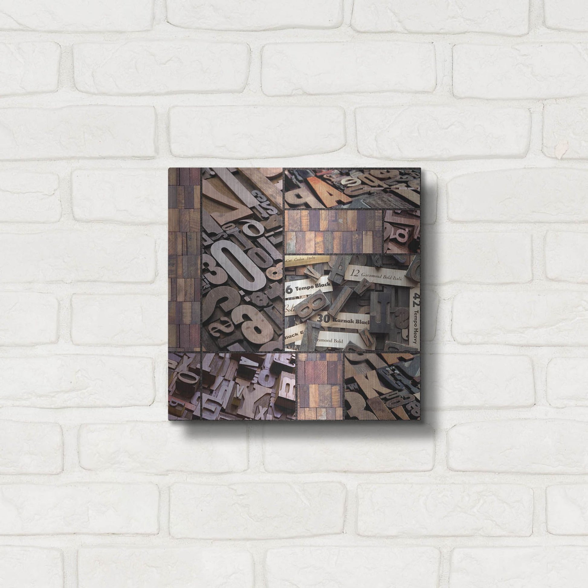 Luxe Metal Art 'Typography Photography repeat 7' by Holli Conger, Metal Wall Art,12x12