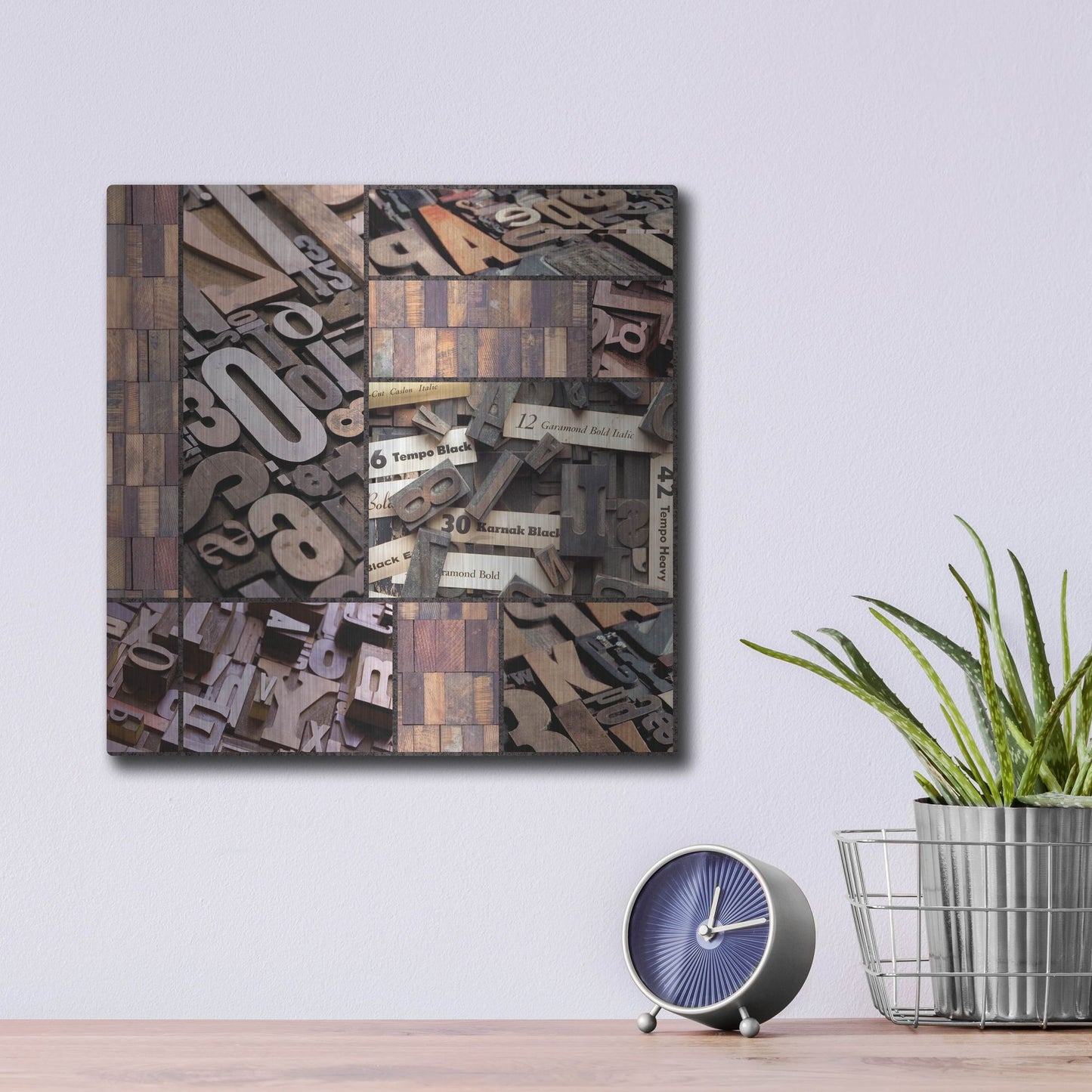 Luxe Metal Art 'Typography Photography repeat 7' by Holli Conger, Metal Wall Art,12x12