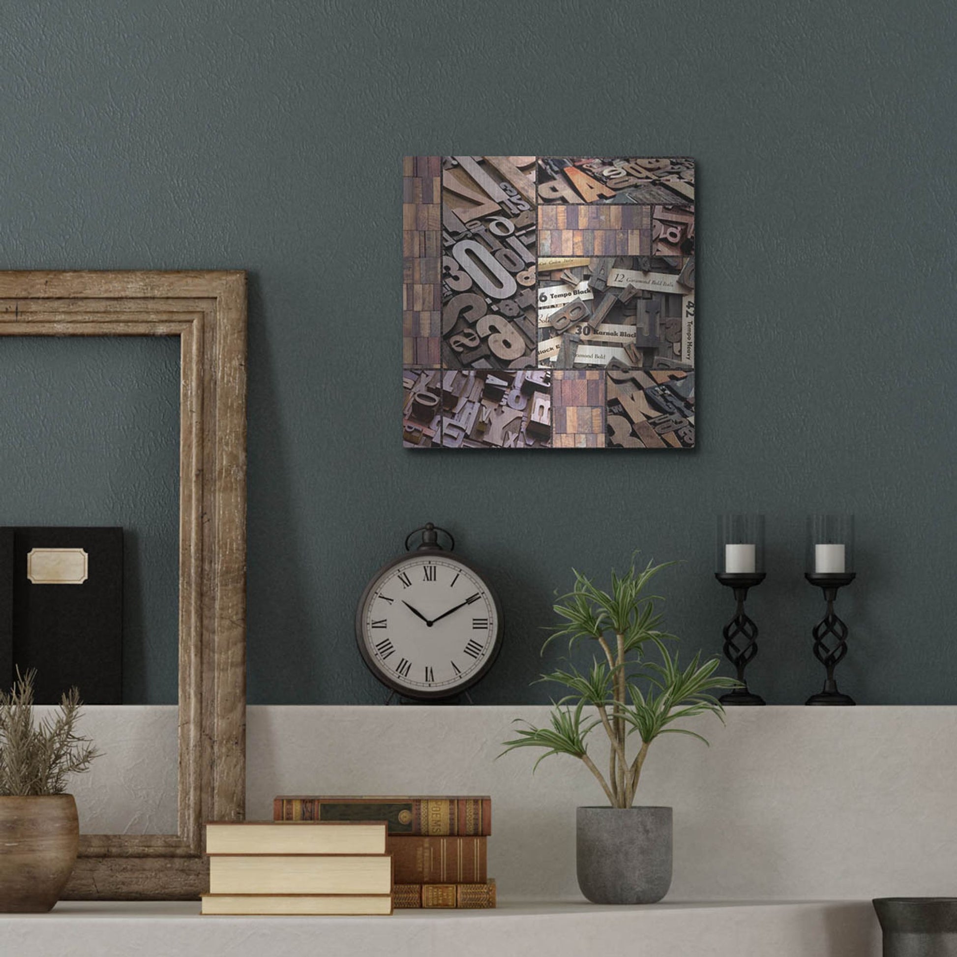 Luxe Metal Art 'Typography Photography repeat 7' by Holli Conger, Metal Wall Art,12x12