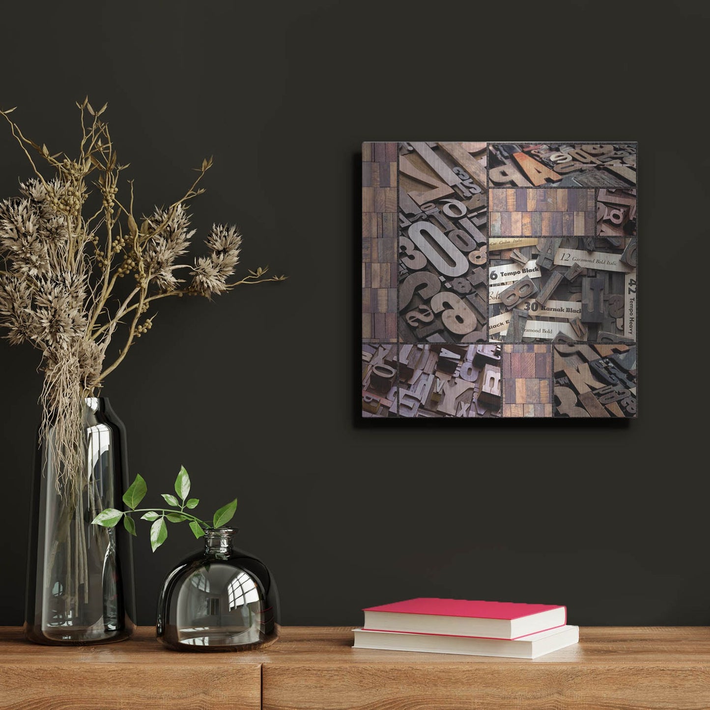 Luxe Metal Art 'Typography Photography repeat 7' by Holli Conger, Metal Wall Art,12x12