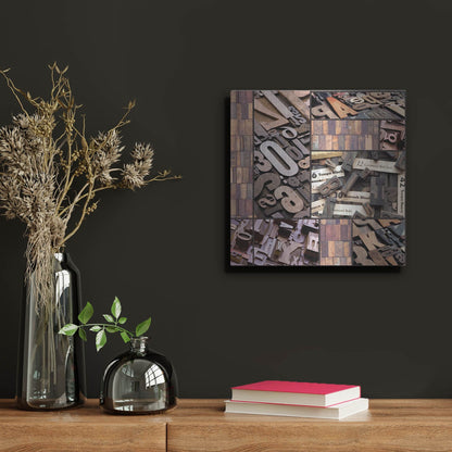 Luxe Metal Art 'Typography Photography repeat 7' by Holli Conger, Metal Wall Art,12x12