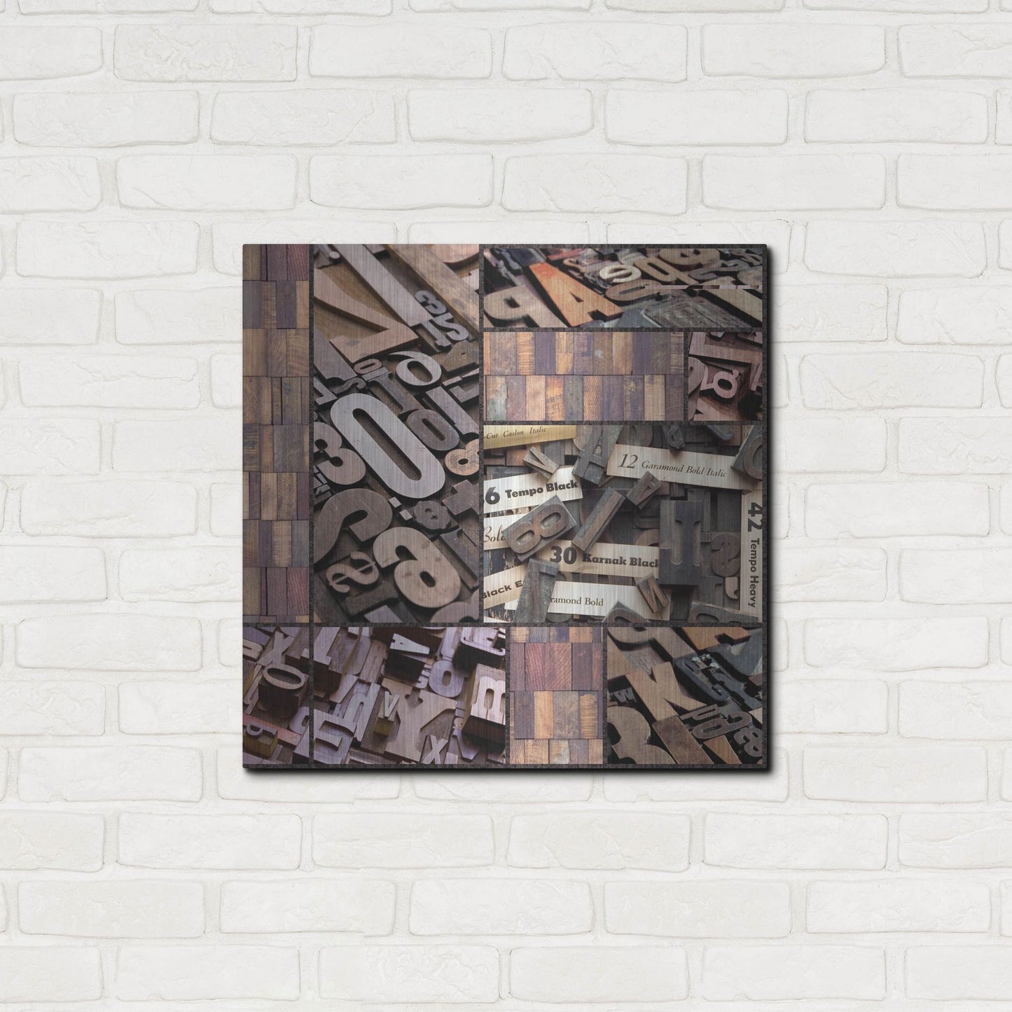 Luxe Metal Art 'Typography Photography repeat 7' by Holli Conger, Metal Wall Art,24x24