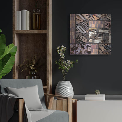 Luxe Metal Art 'Typography Photography repeat 7' by Holli Conger, Metal Wall Art,24x24