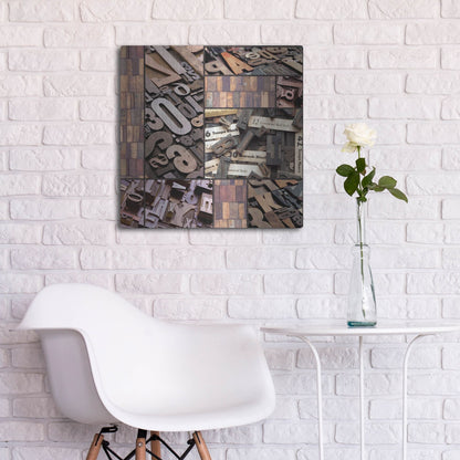 Luxe Metal Art 'Typography Photography repeat 7' by Holli Conger, Metal Wall Art,24x24