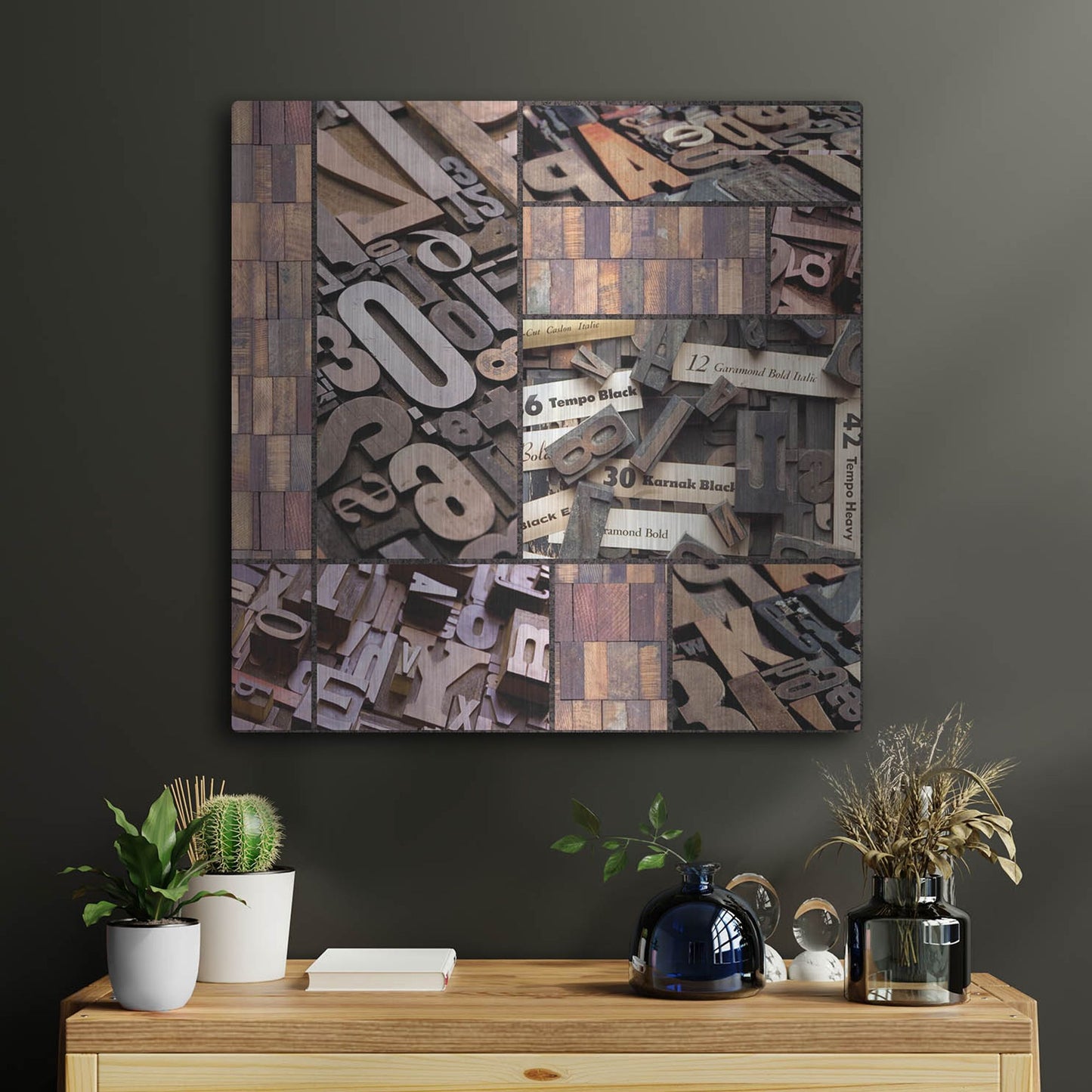 Luxe Metal Art 'Typography Photography repeat 7' by Holli Conger, Metal Wall Art,24x24