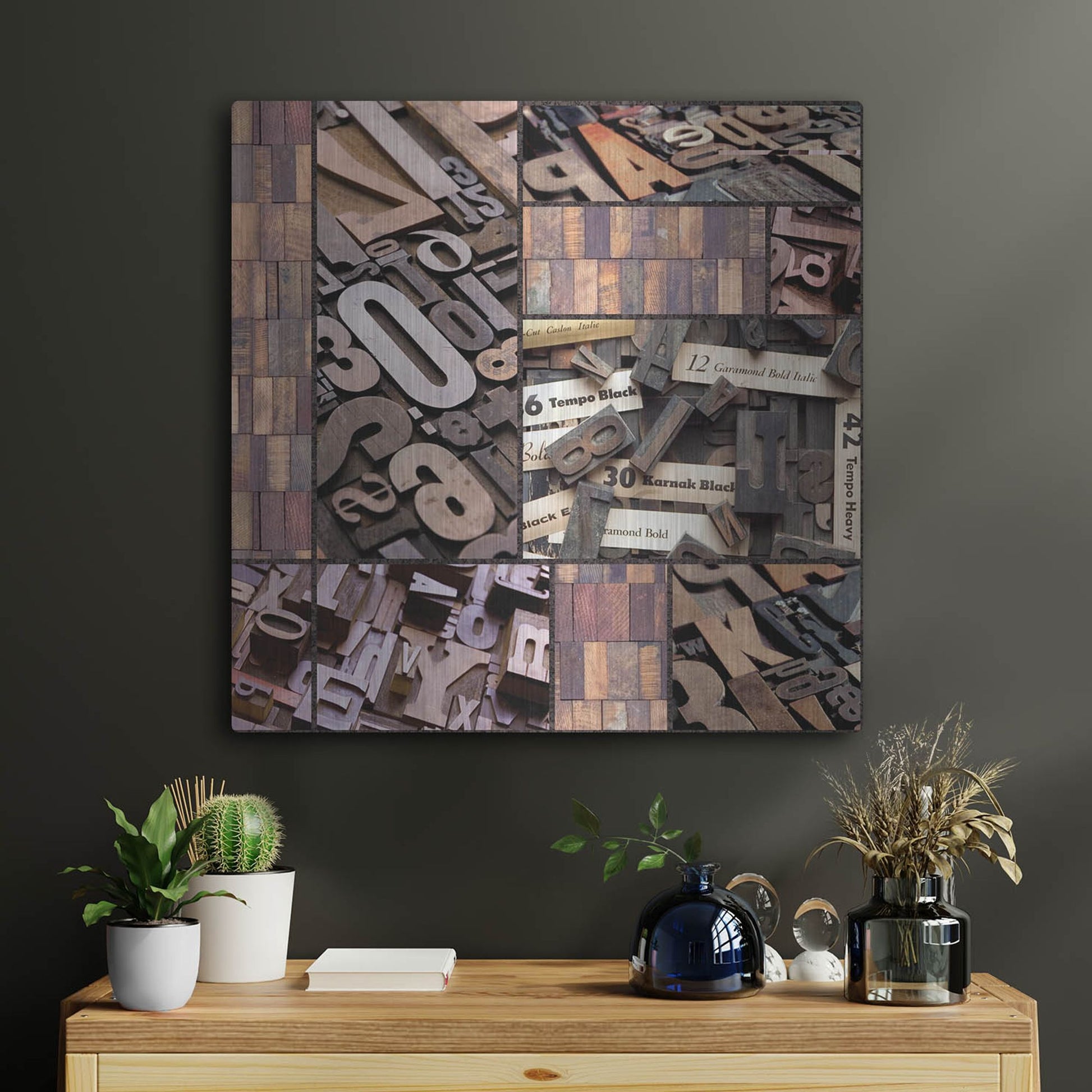 Luxe Metal Art 'Typography Photography repeat 7' by Holli Conger, Metal Wall Art,24x24