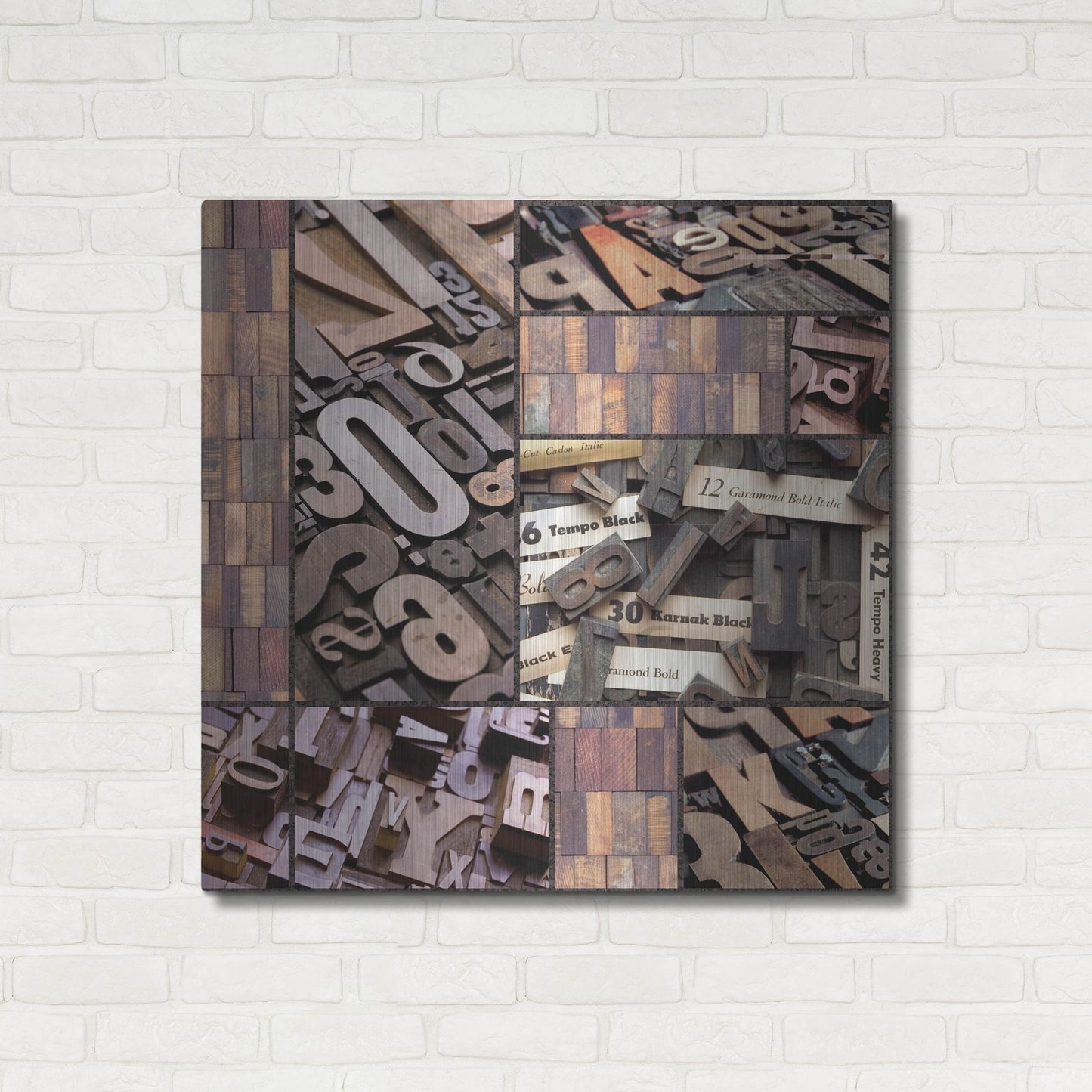 Luxe Metal Art 'Typography Photography repeat 7' by Holli Conger, Metal Wall Art,36x36