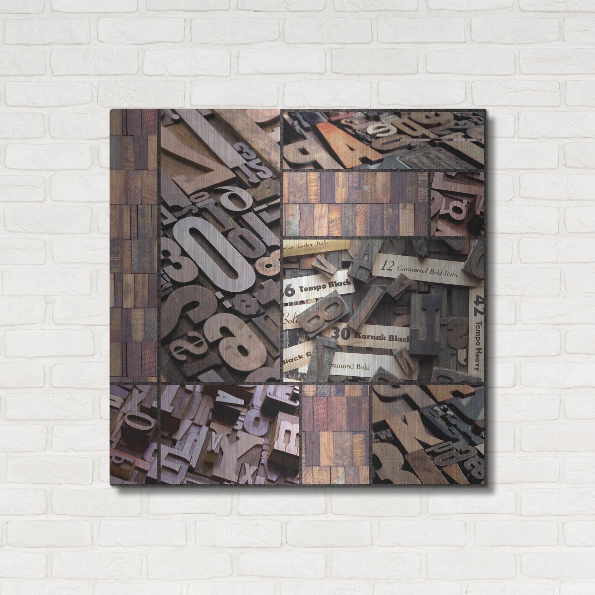 Luxe Metal Art 'Typography Photography repeat 7' by Holli Conger, Metal Wall Art,36x36