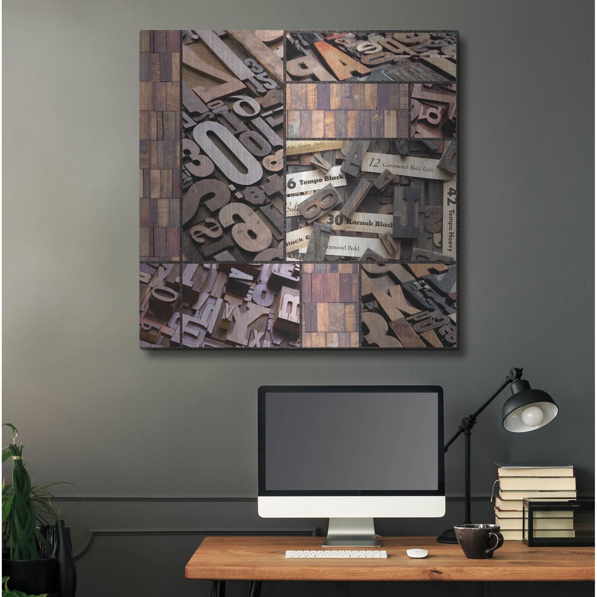 Luxe Metal Art 'Typography Photography repeat 7' by Holli Conger, Metal Wall Art,36x36