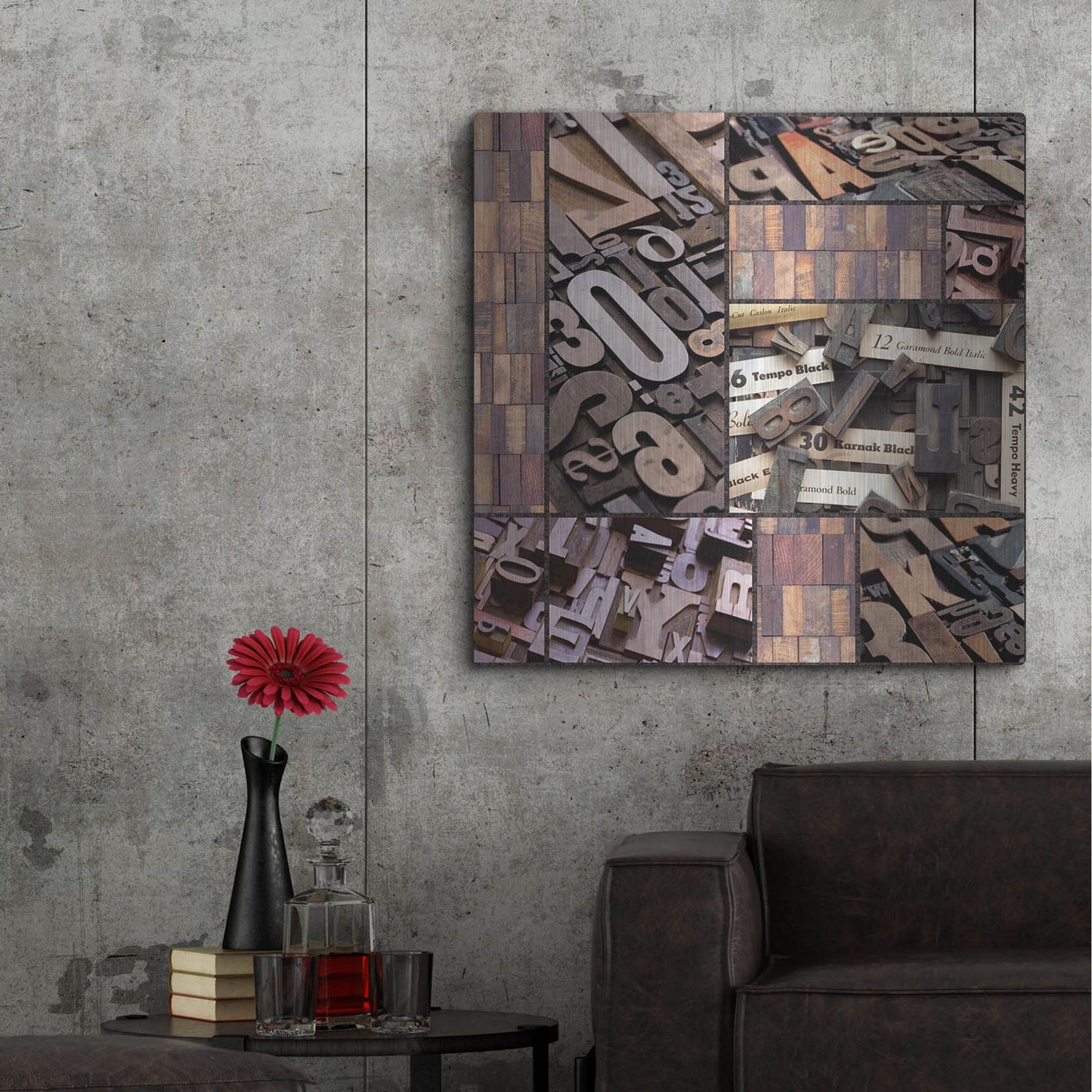 Luxe Metal Art 'Typography Photography repeat 7' by Holli Conger, Metal Wall Art,36x36