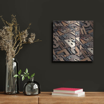 Luxe Metal Art 'Typography Photography repeat 8' by Holli Conger, Metal Wall Art,12x12