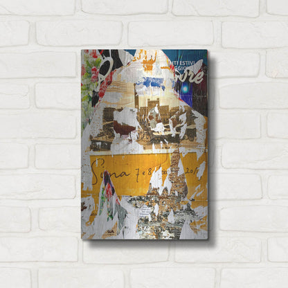 Luxe Metal Art 'Bus Poster Remnant Siena 1' by IMB, Metal Wall Art,12x16