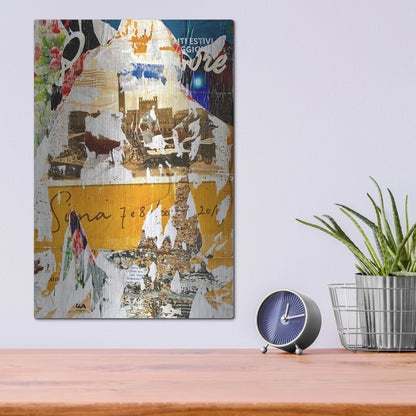 Luxe Metal Art 'Bus Poster Remnant Siena 1' by IMB, Metal Wall Art,12x16