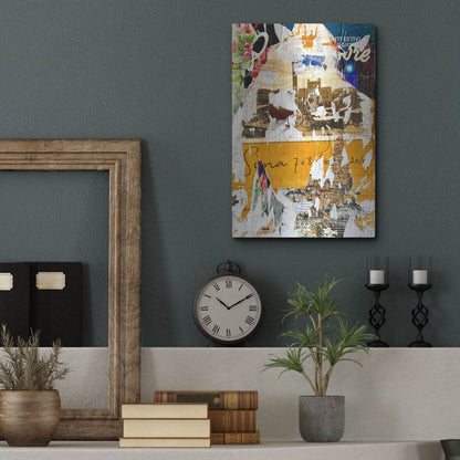Luxe Metal Art 'Bus Poster Remnant Siena 1' by IMB, Metal Wall Art,12x16