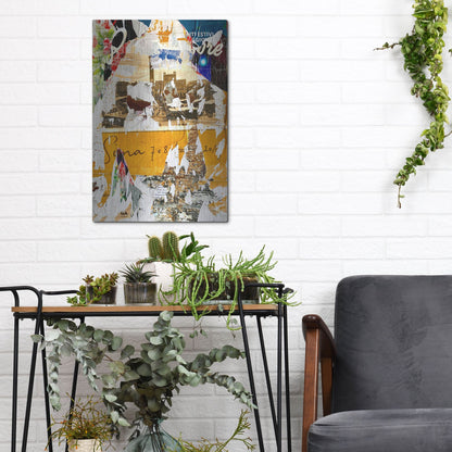 Luxe Metal Art 'Bus Poster Remnant Siena 1' by IMB, Metal Wall Art,12x16