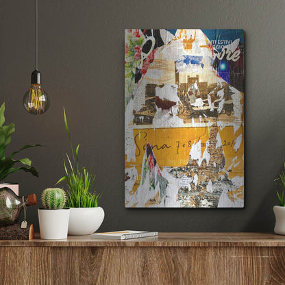 Luxe Metal Art 'Bus Poster Remnant Siena 1' by IMB, Metal Wall Art,12x16