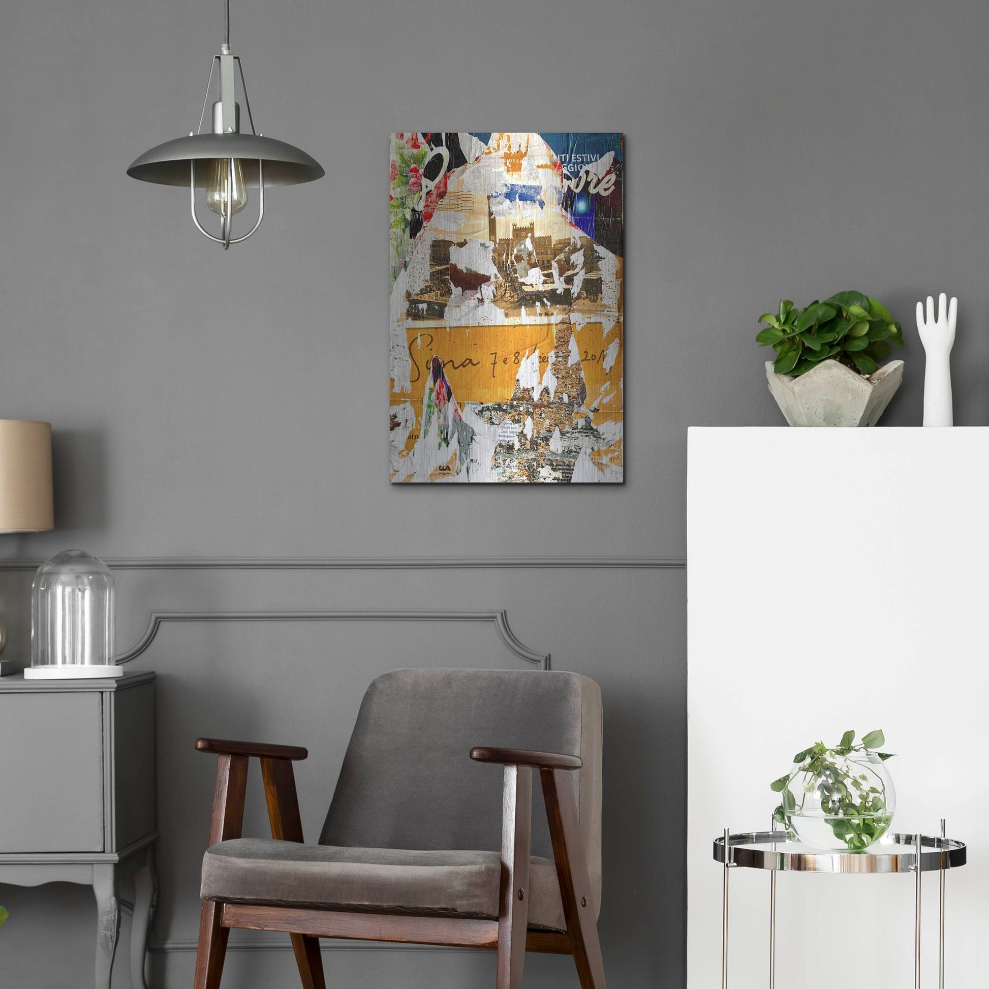 Luxe Metal Art 'Bus Poster Remnant Siena 1' by IMB, Metal Wall Art,16x24