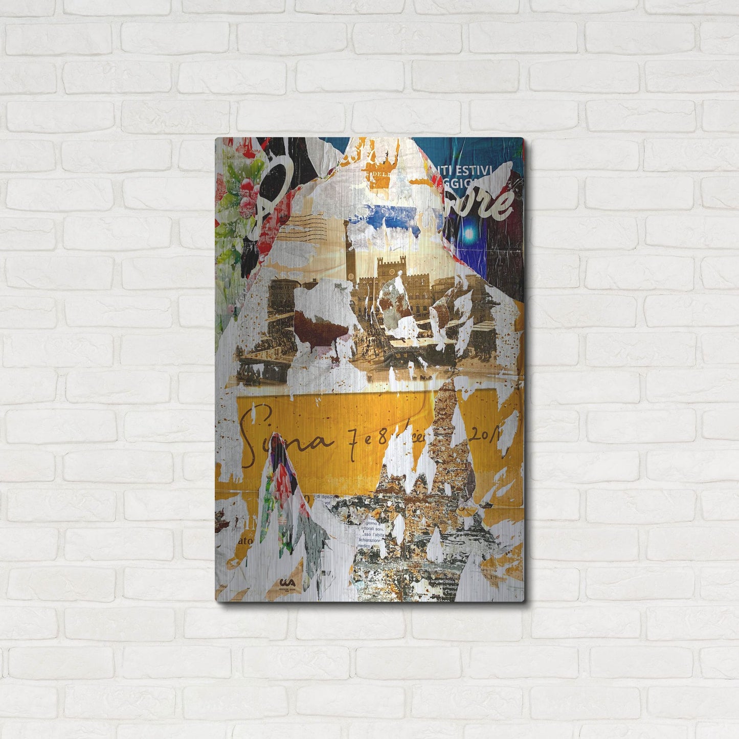 Luxe Metal Art 'Bus Poster Remnant Siena 1' by IMB, Metal Wall Art,24x36