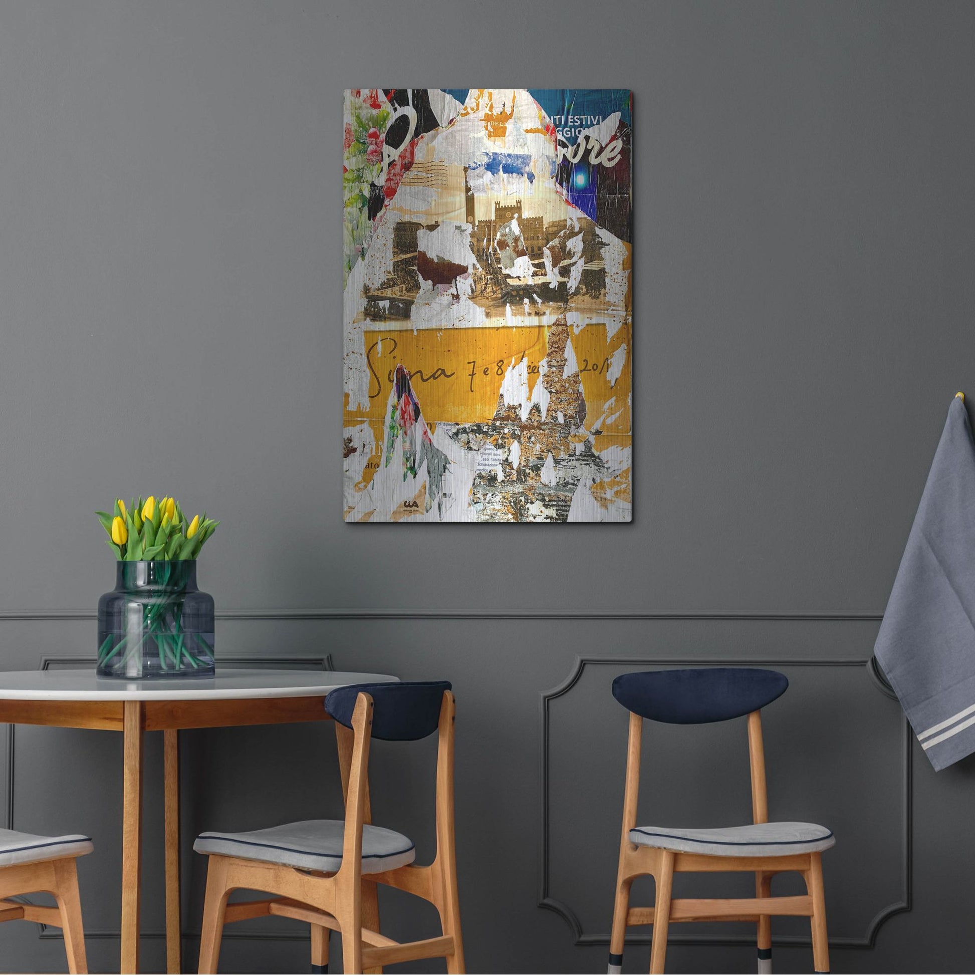Luxe Metal Art 'Bus Poster Remnant Siena 1' by IMB, Metal Wall Art,24x36
