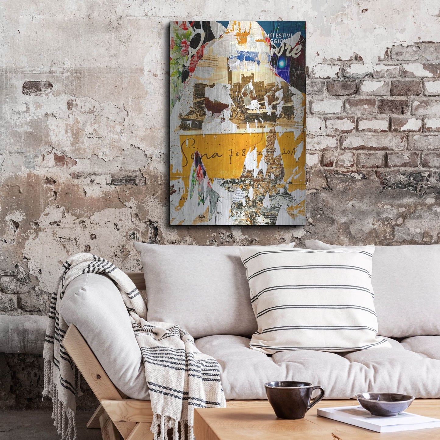 Luxe Metal Art 'Bus Poster Remnant Siena 1' by IMB, Metal Wall Art,24x36