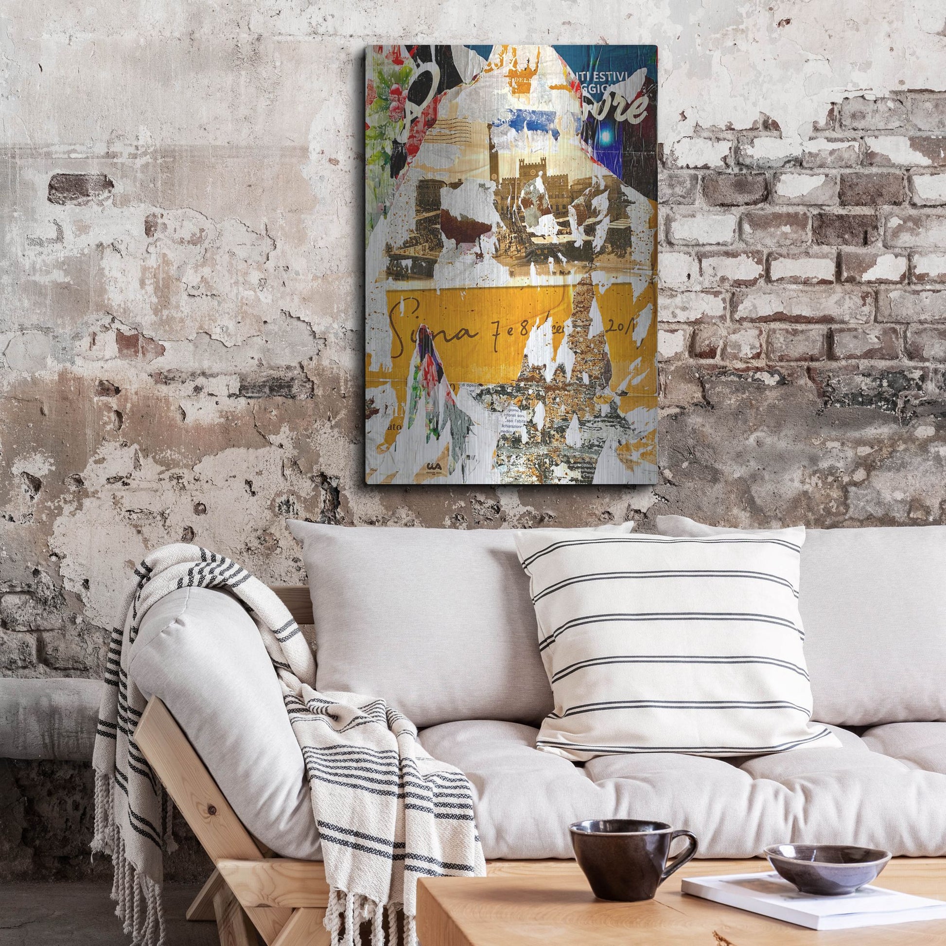 Luxe Metal Art 'Bus Poster Remnant Siena 1' by IMB, Metal Wall Art,24x36