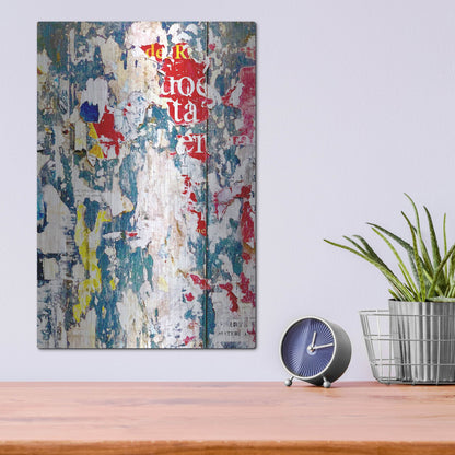 Luxe Metal Art 'Bus Poster Remnant Siena 3' by IMB, Metal Wall Art,12x16