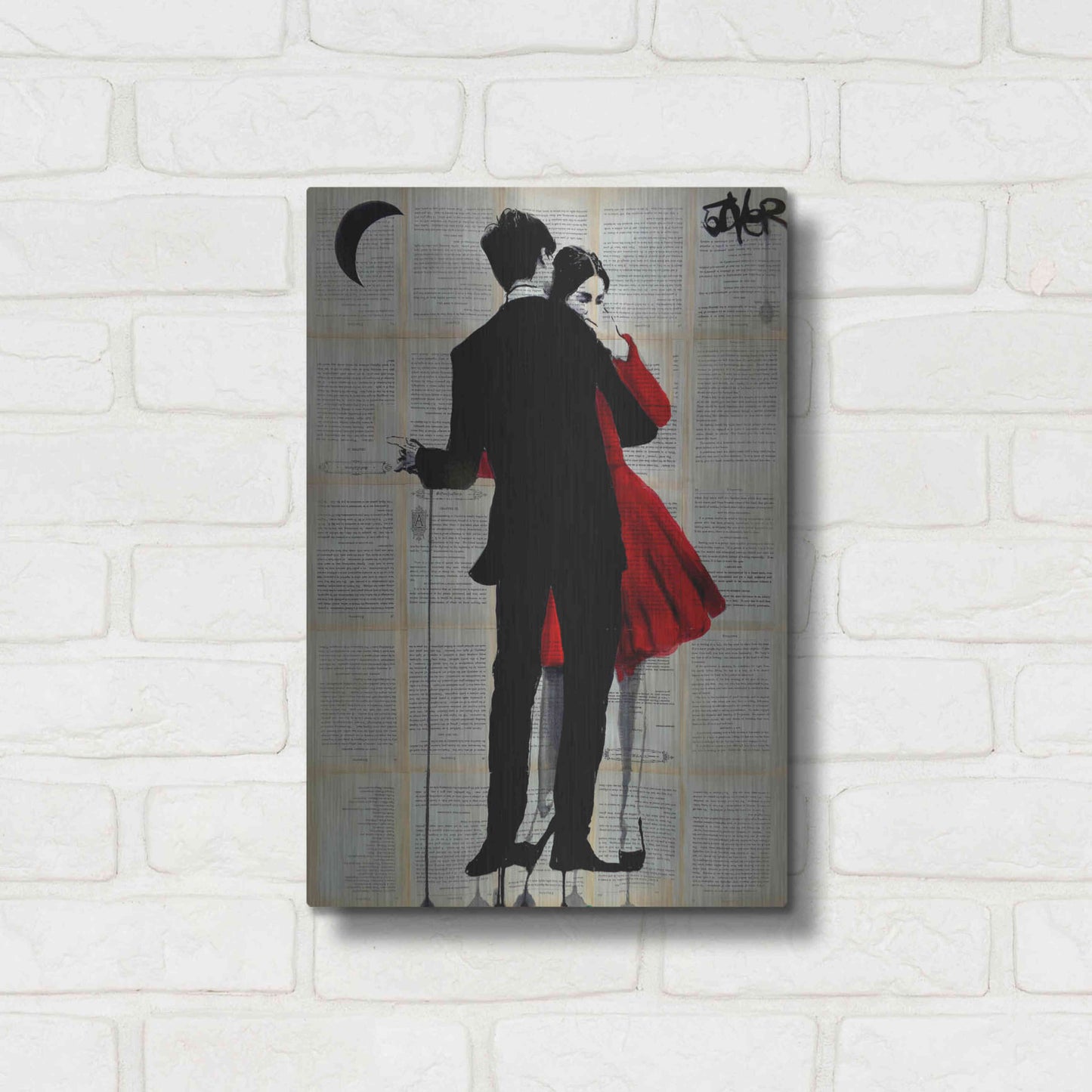 Luxe Metal Art 'True Romance' by Loui Jover, Metal Wall Art,12x16