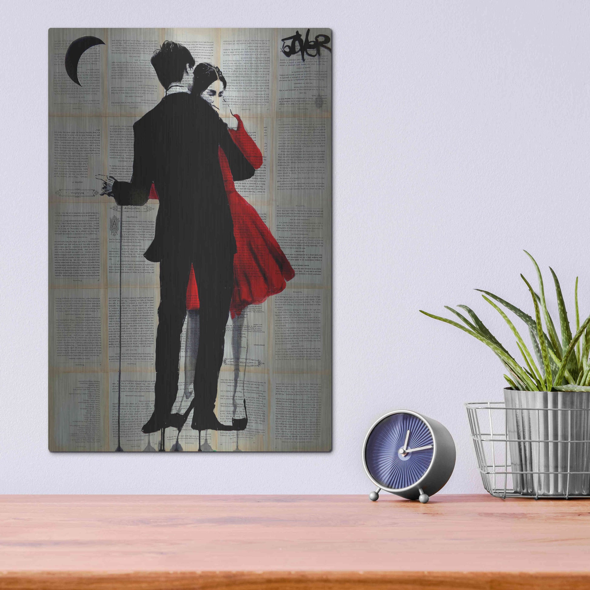 Luxe Metal Art 'True Romance' by Loui Jover, Metal Wall Art,12x16