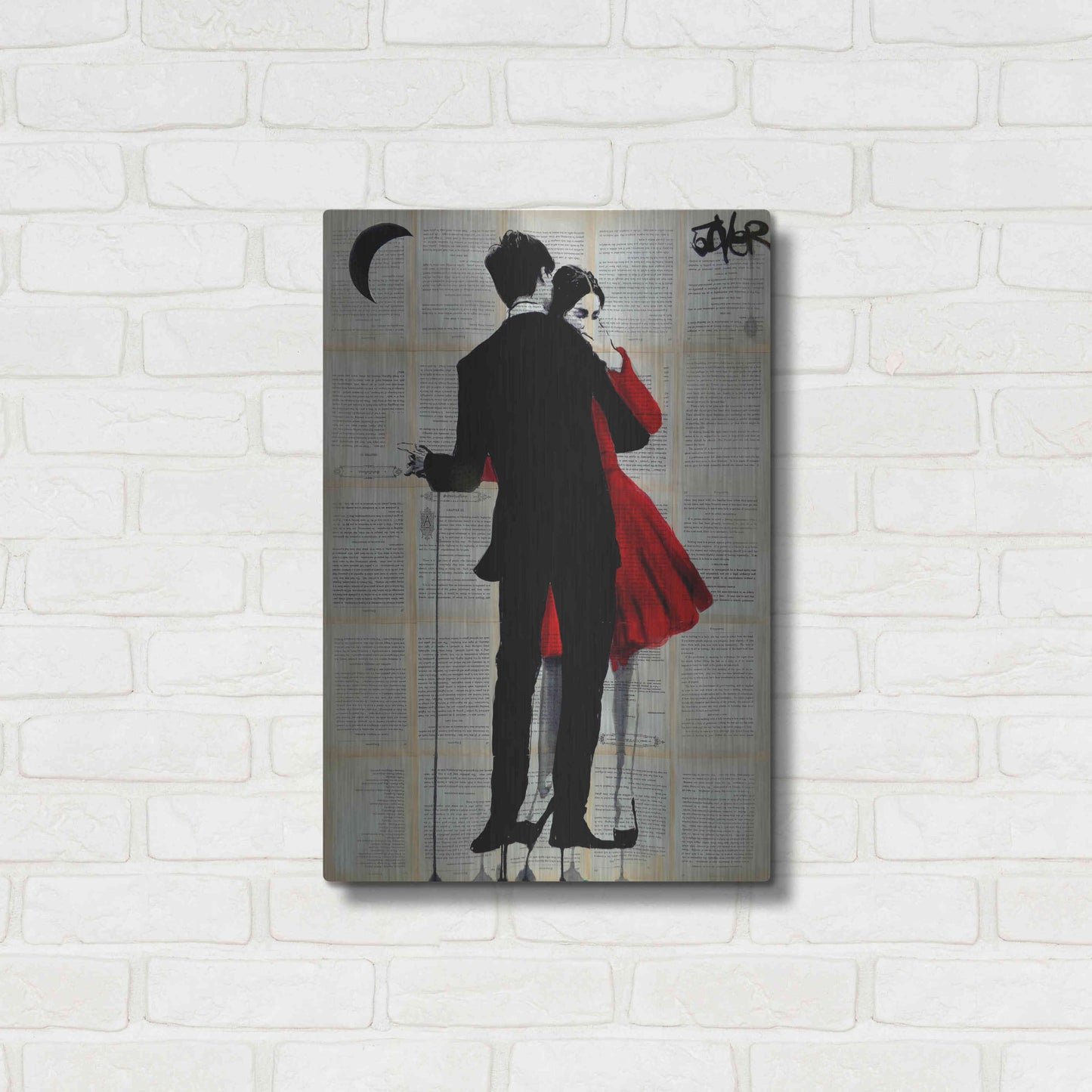 Luxe Metal Art 'True Romance' by Loui Jover, Metal Wall Art,16x24