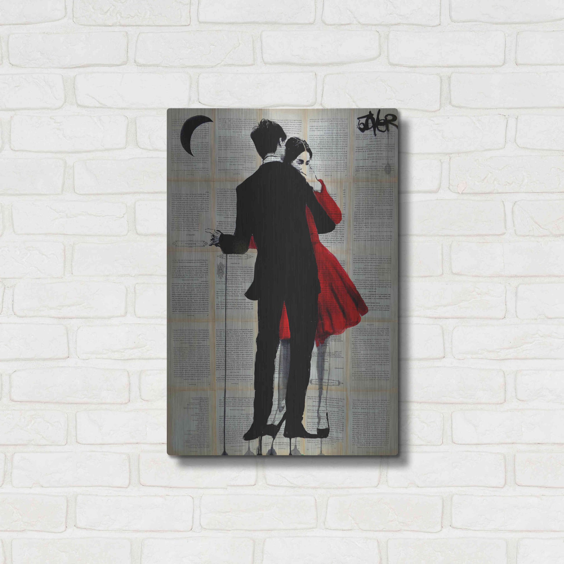 Luxe Metal Art 'True Romance' by Loui Jover, Metal Wall Art,16x24