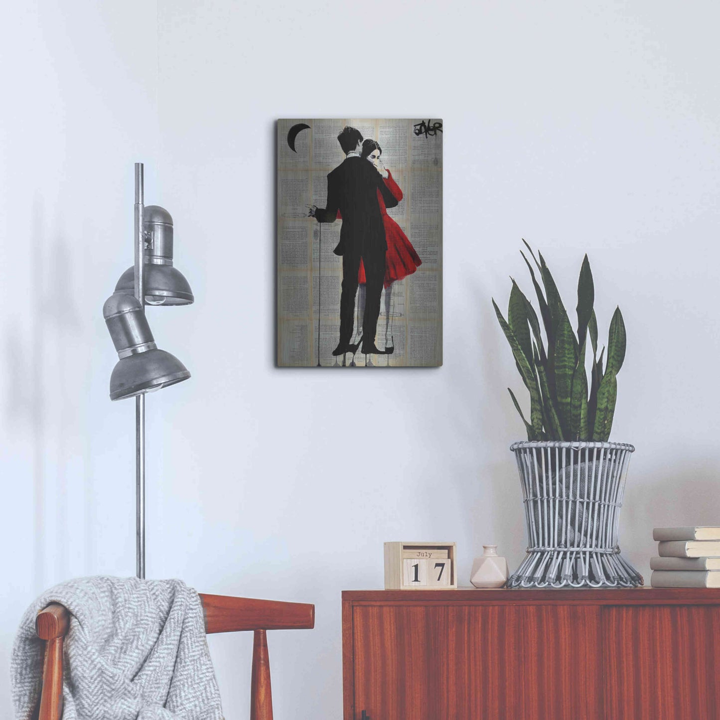 Luxe Metal Art 'True Romance' by Loui Jover, Metal Wall Art,16x24