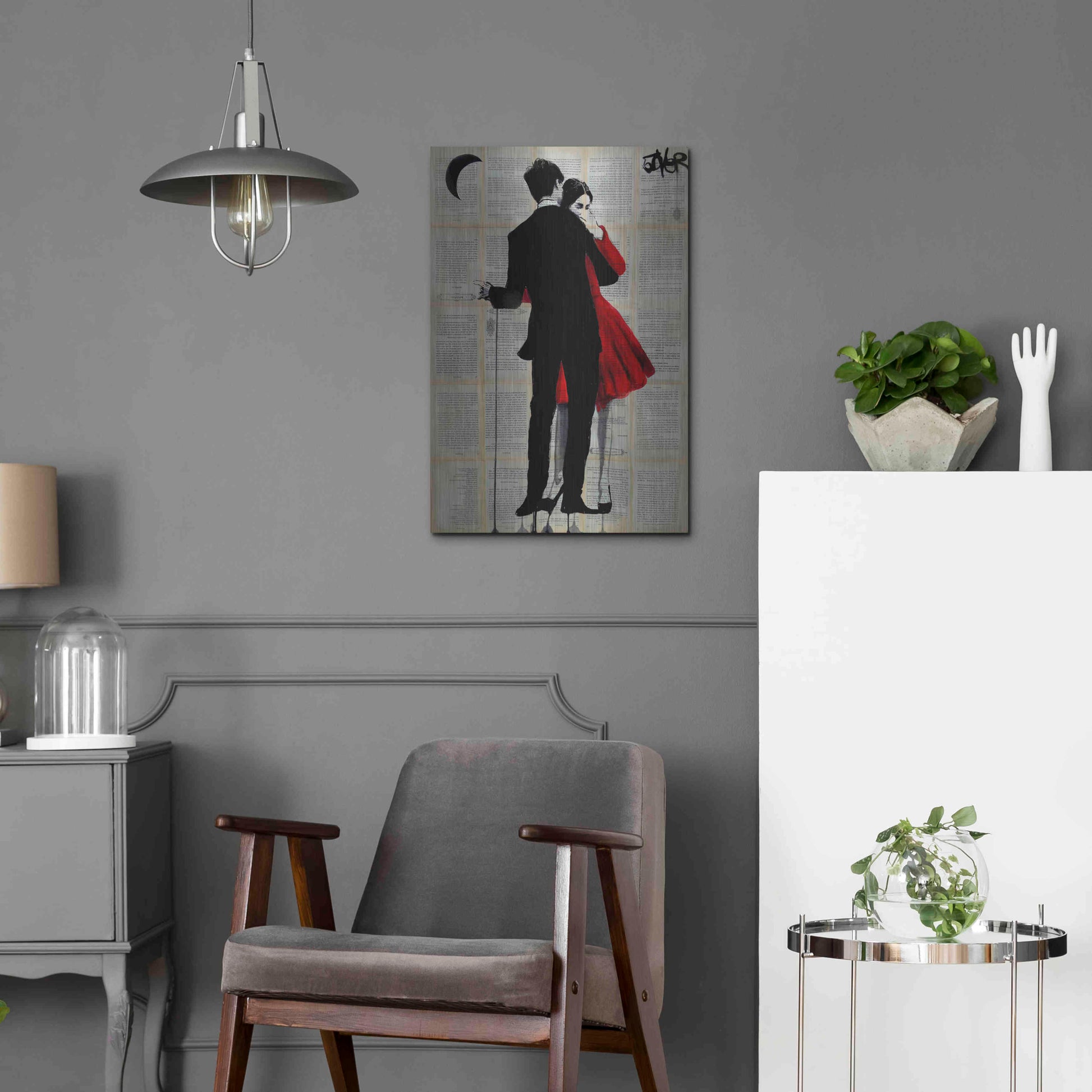 Luxe Metal Art 'True Romance' by Loui Jover, Metal Wall Art,16x24