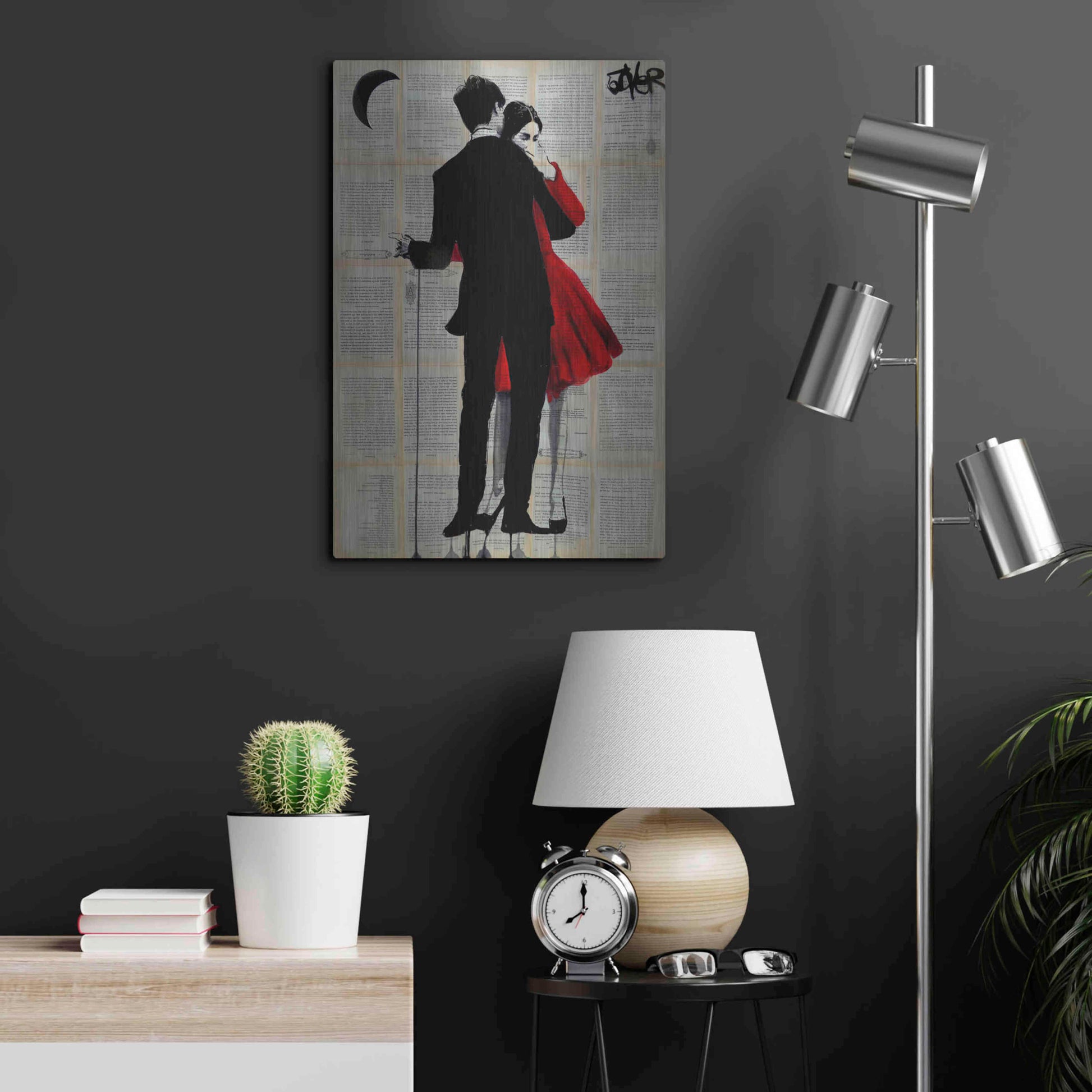 Luxe Metal Art 'True Romance' by Loui Jover, Metal Wall Art,16x24