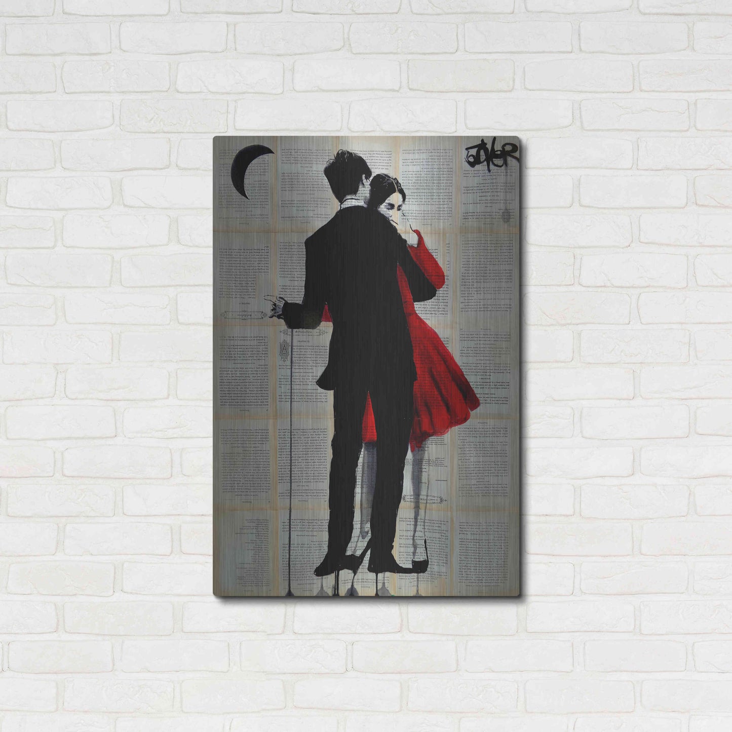 Luxe Metal Art 'True Romance' by Loui Jover, Metal Wall Art,24x36