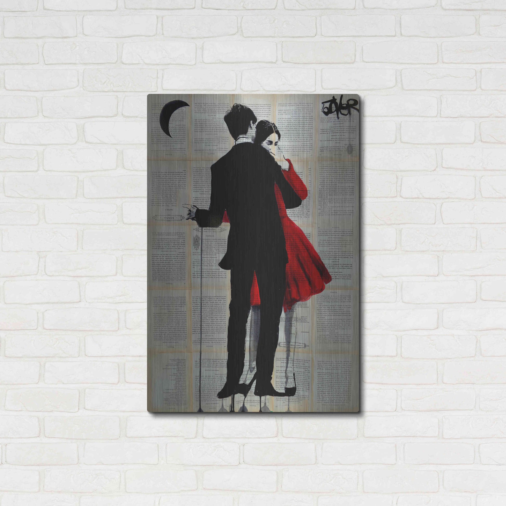 Luxe Metal Art 'True Romance' by Loui Jover, Metal Wall Art,24x36