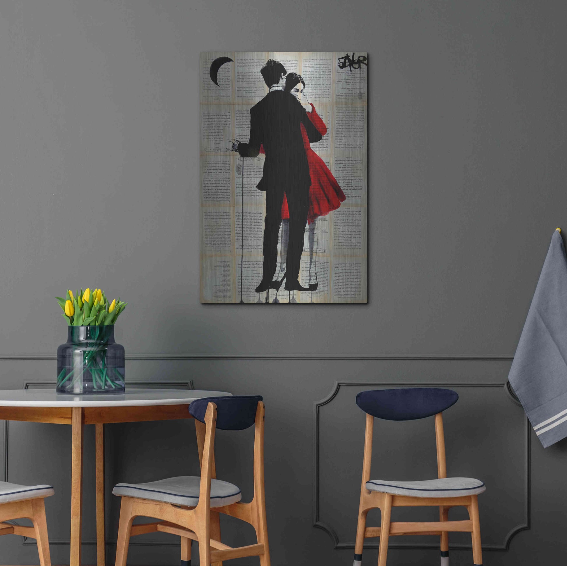 Luxe Metal Art 'True Romance' by Loui Jover, Metal Wall Art,24x36