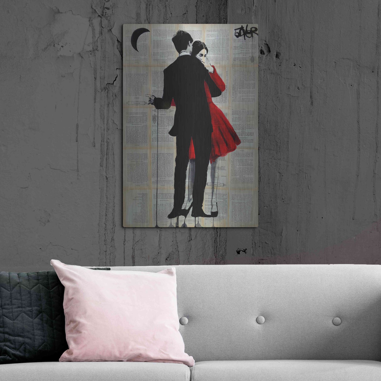 Luxe Metal Art 'True Romance' by Loui Jover, Metal Wall Art,24x36