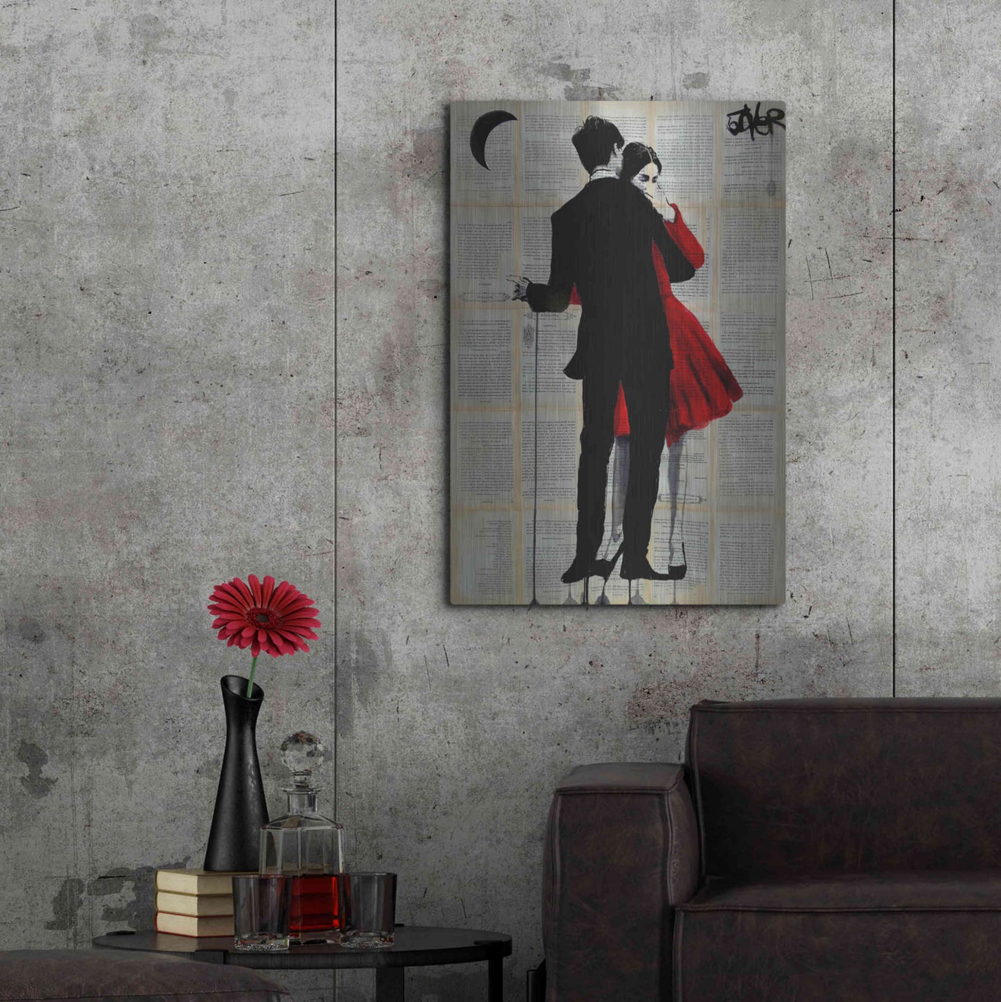 Luxe Metal Art 'True Romance' by Loui Jover, Metal Wall Art,24x36