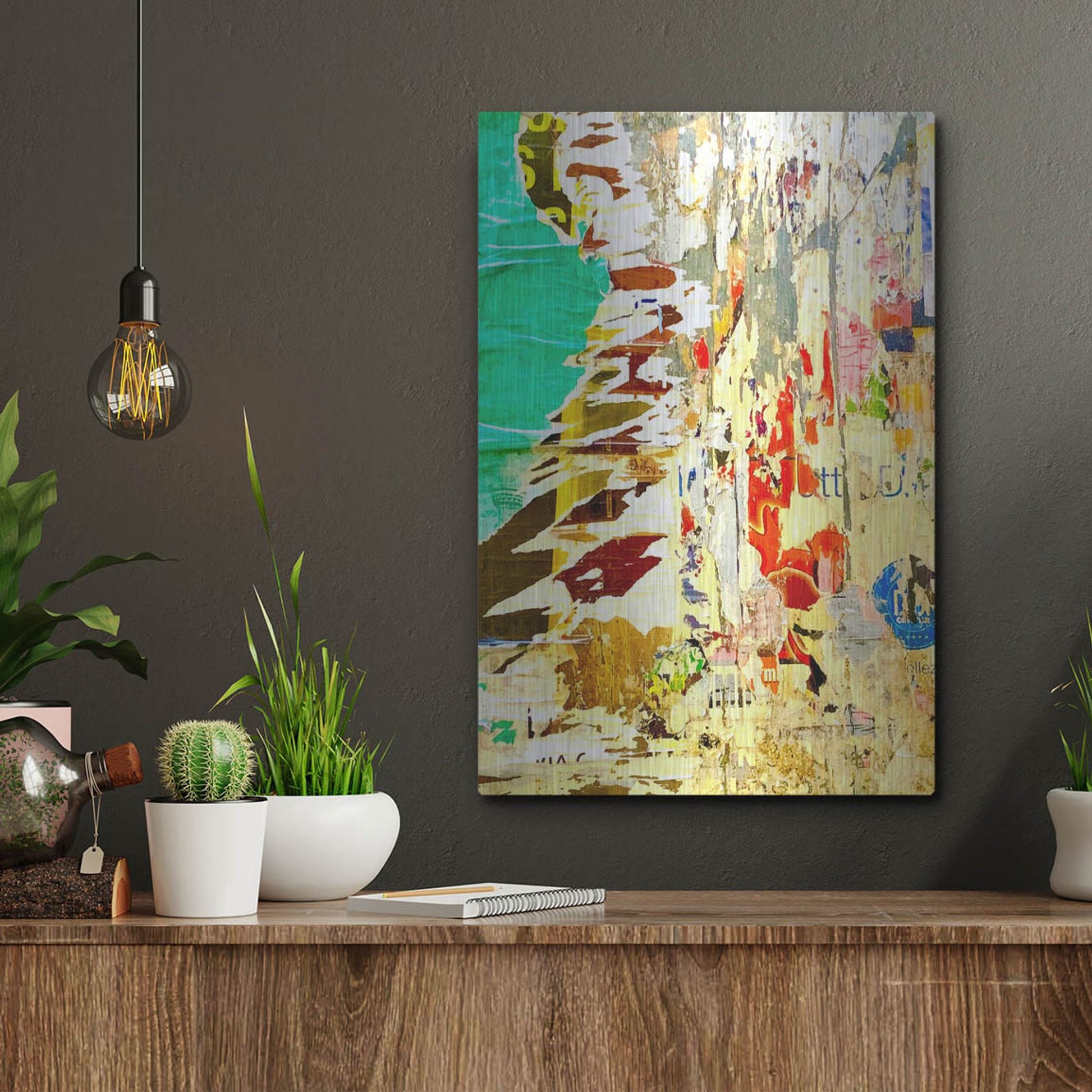 Luxe Metal Art 'Bus Poster Remnant Siena 7' by IMB, Metal Wall Art,12x16