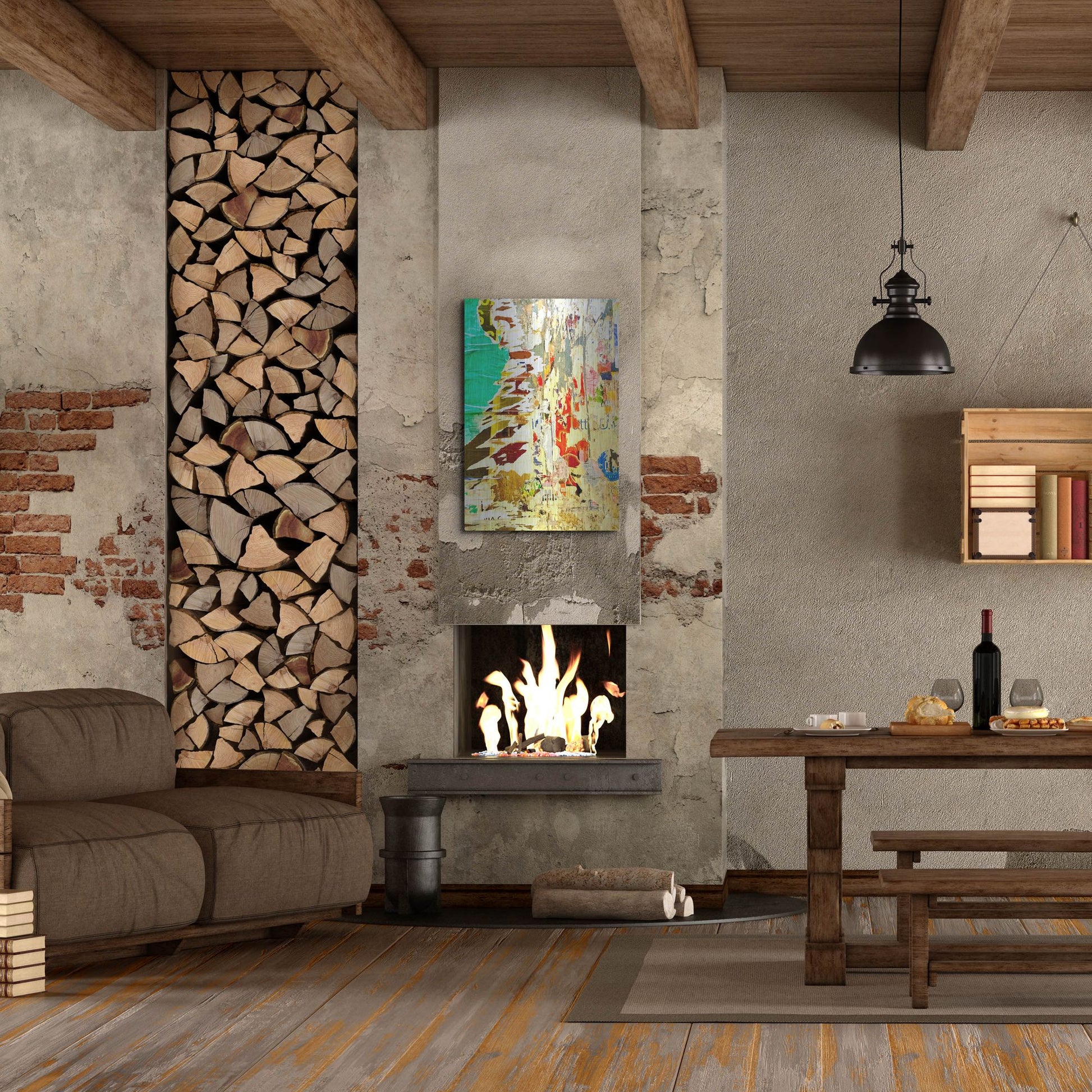 Luxe Metal Art 'Bus Poster Remnant Siena 7' by IMB, Metal Wall Art,24x36