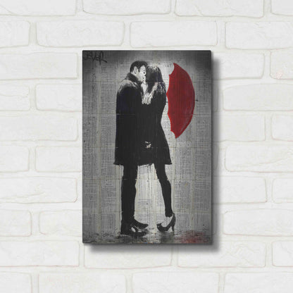 Luxe Metal Art 'Winters Kiss' by Loui Jover, Metal Wall Art,12x16