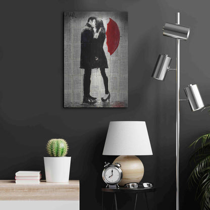 Luxe Metal Art 'Winters Kiss' by Loui Jover, Metal Wall Art,16x24